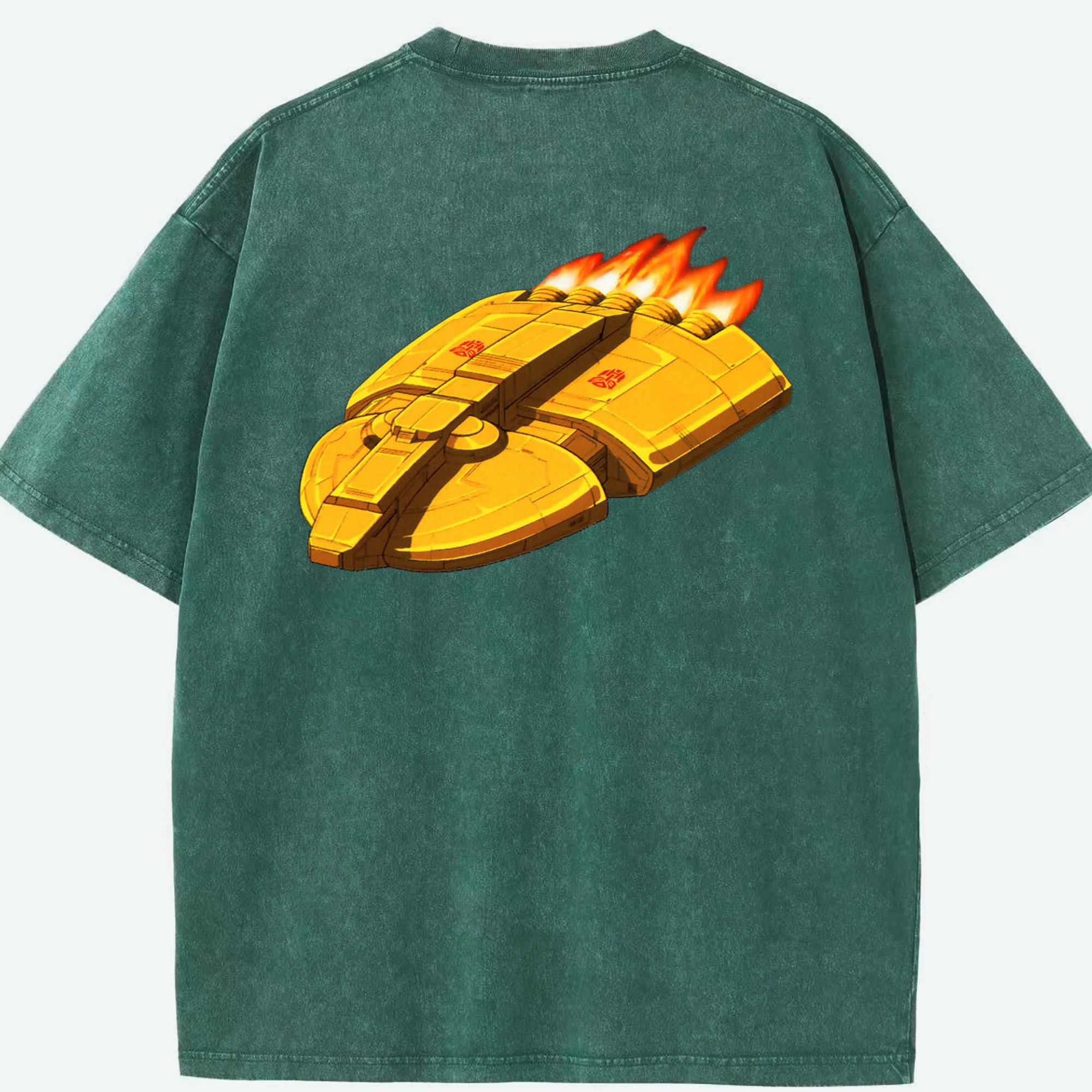 （画像用）  綿100% ヴィンテージ風 半袖Tシャツ（背面プリント）